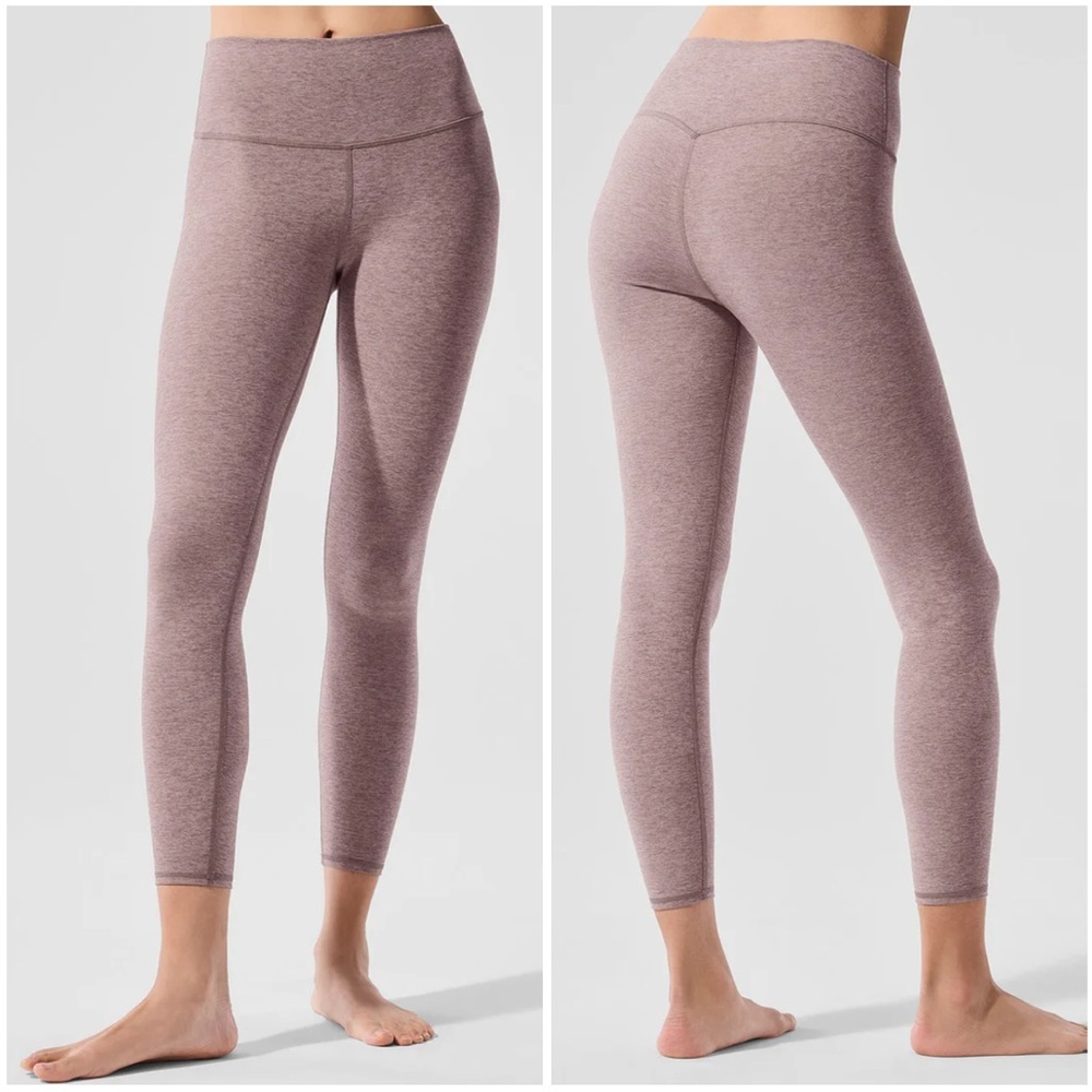 ALO Yoga High-Waist Heathered Mauve Leggings